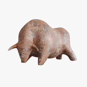 Bull Figure Metal Rust